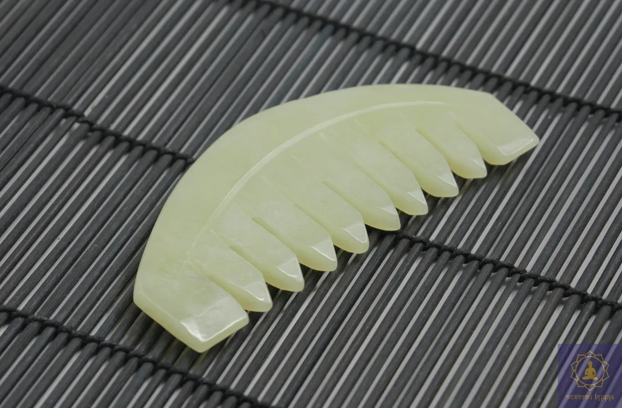 Скребок Гуаша нефрит гребень