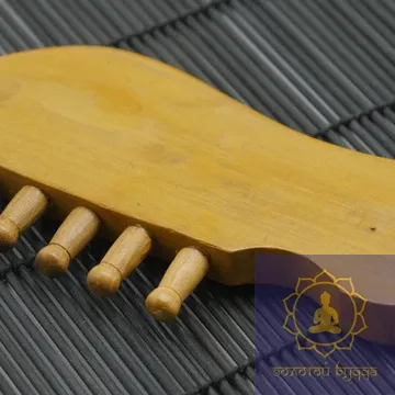 Скребок Гуаша алоеве дерево гребінь з круглими зубцями