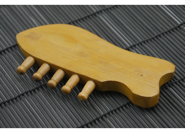 Скребок Гуаша алоеве дерево гребінь з круглими зубцями