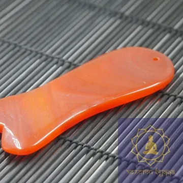 Скребок Гуаша сердолик-агат рыбка