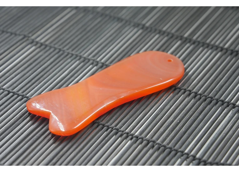 Скребок Гуаша сердолик-агат рыбка