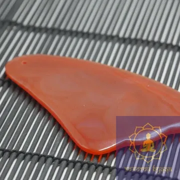 Гуаша скребок сердолик-агат лапка 3х-палая