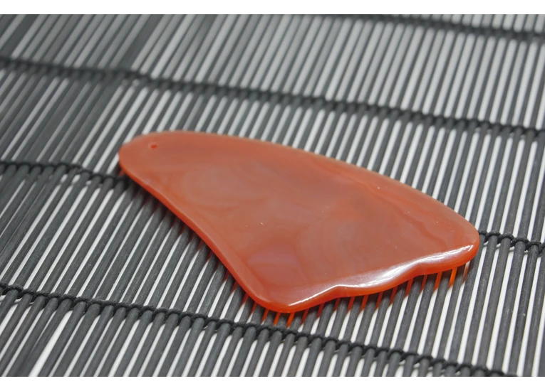 Гуаша скребок сердолик-агат лапка 3х-палая