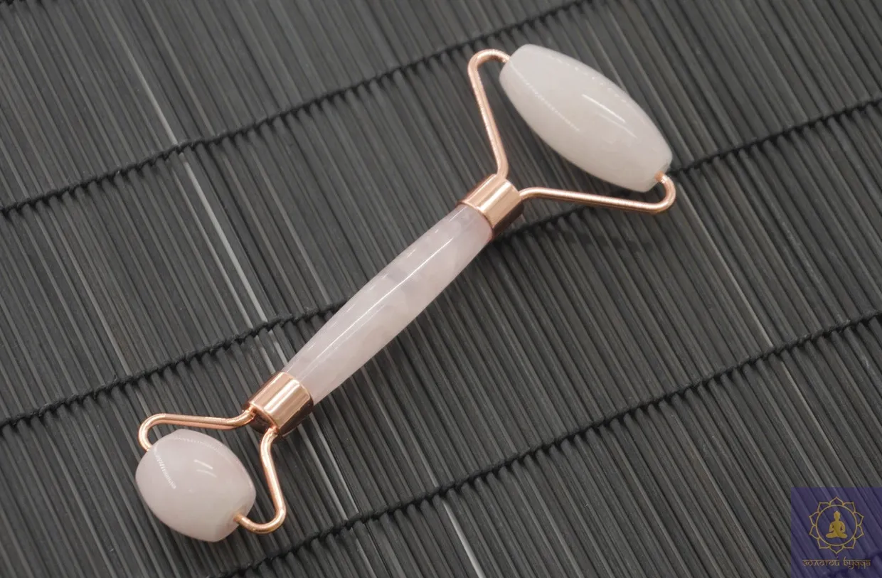 Ролик массажный, розовый кварц.