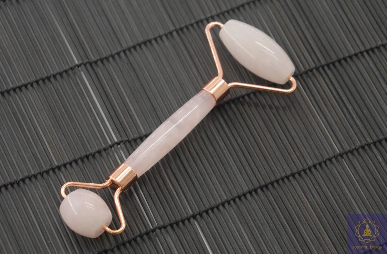 Роллер масажний, рожевий кварц.