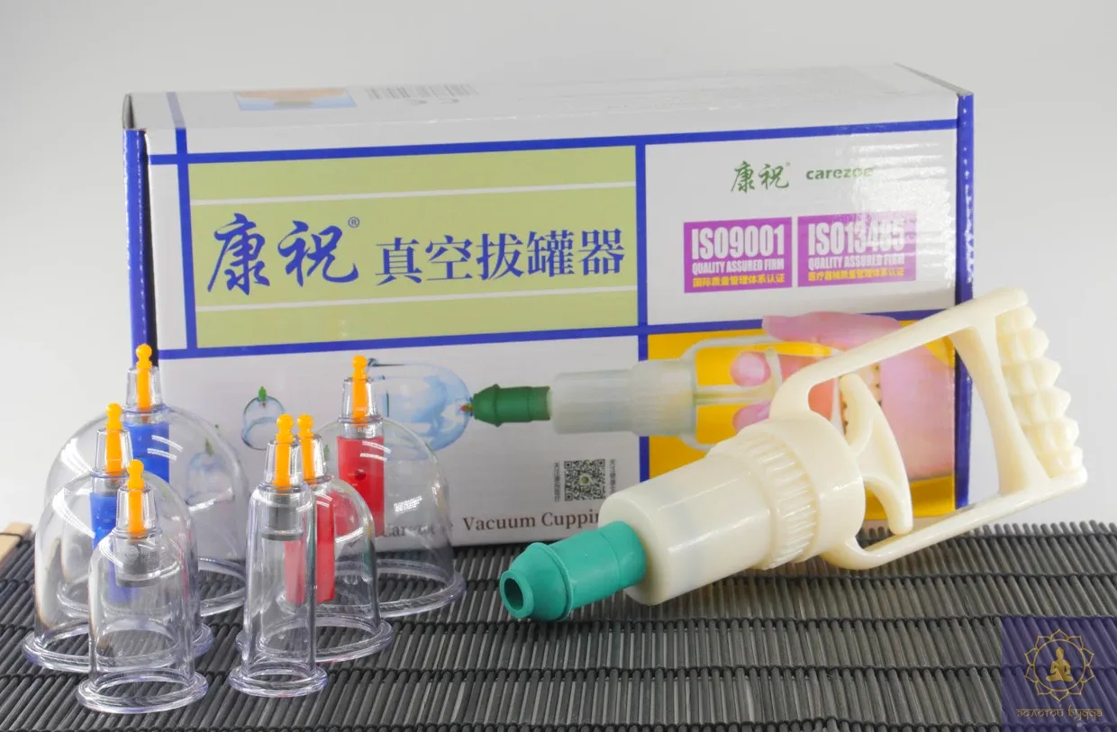 Вакуумные банки с насосом-пистолетом Kangzhu 6 шт.