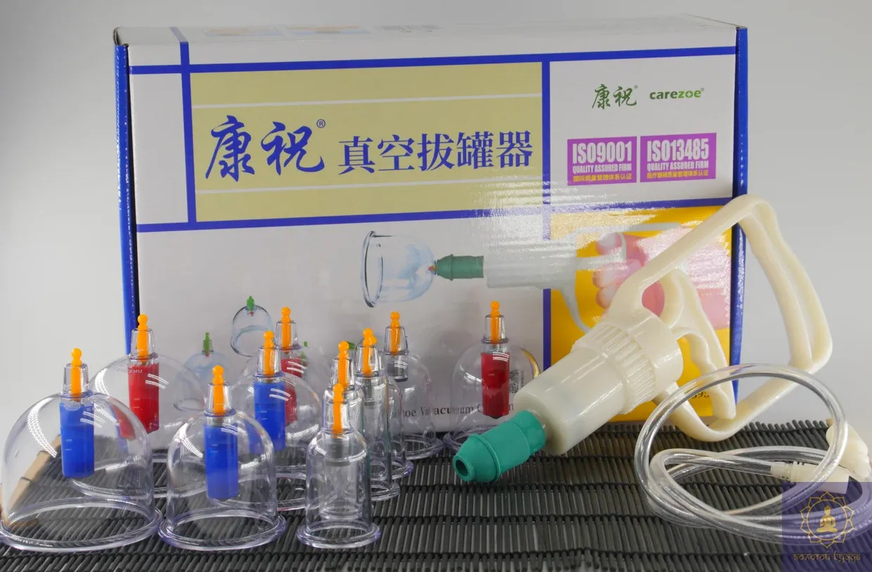Вакуумные массажные банки с насосом Kangzhu 12 шт.