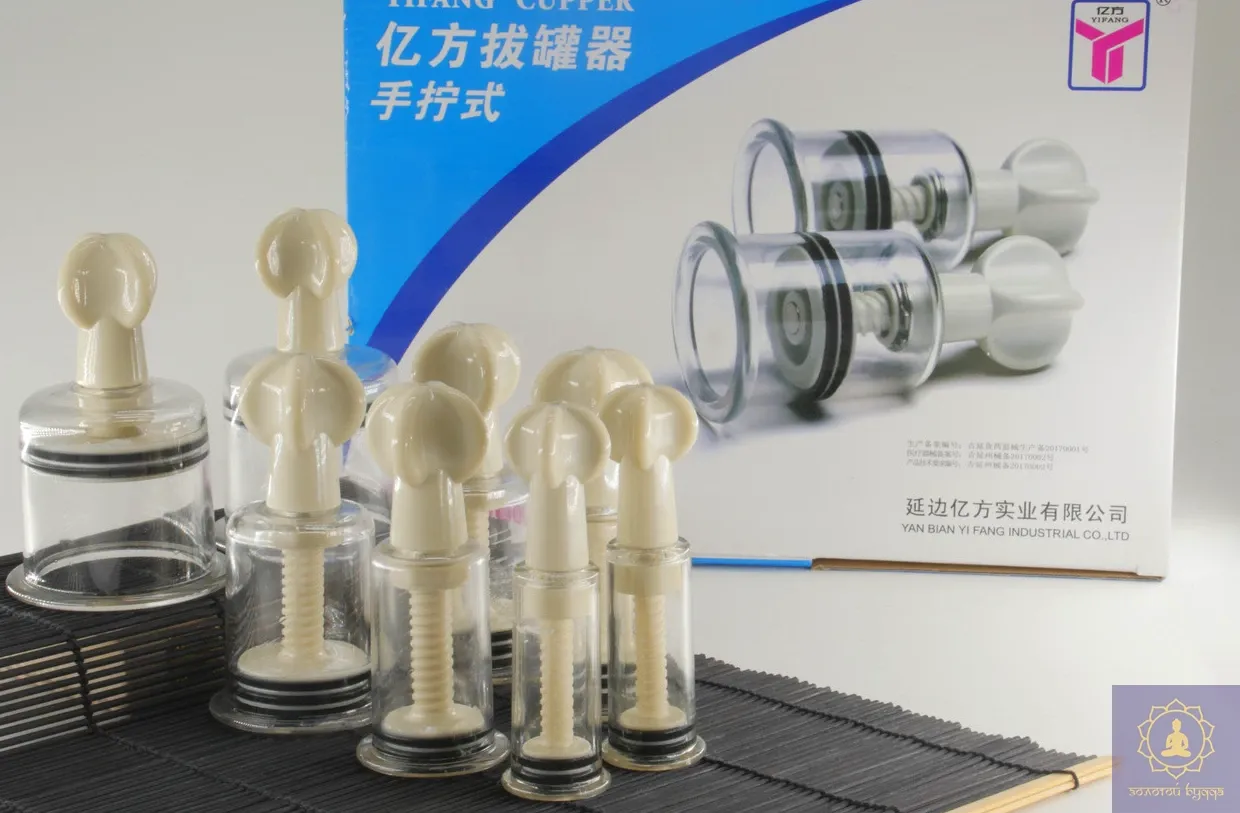 Вакуумные массажные банки с винтом 8 шт.