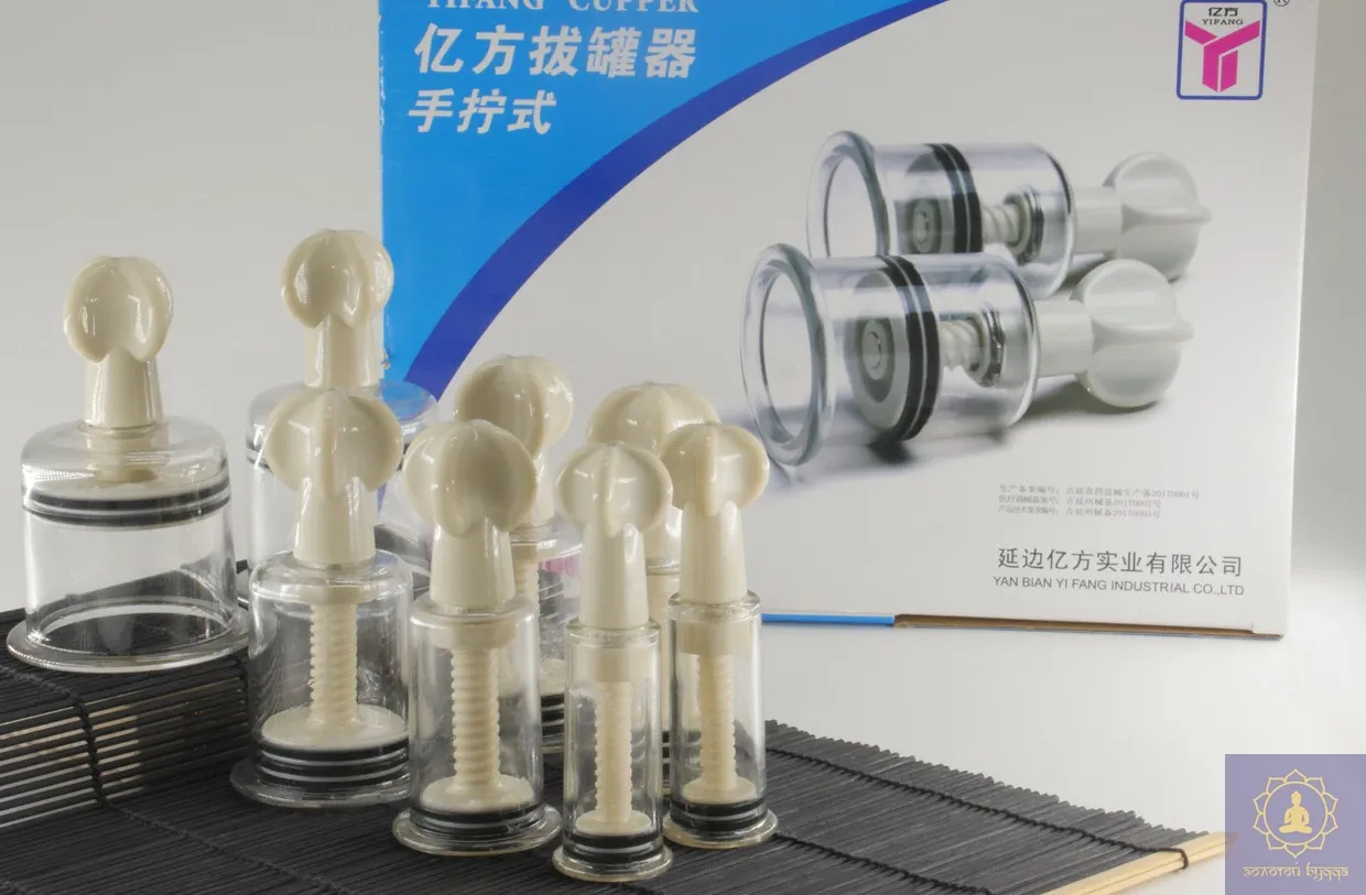 Вакуумные массажные банки с винтом 8 шт.