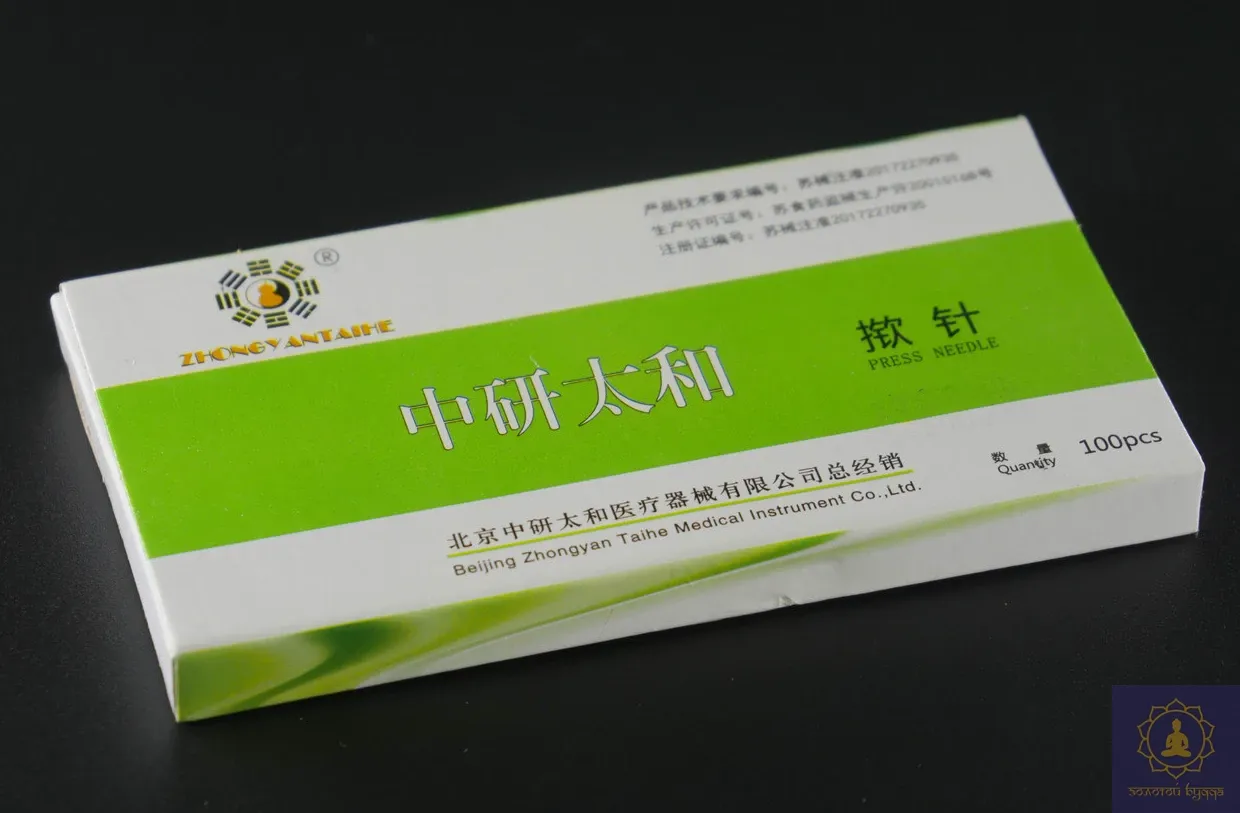 Стерильні аурикулярні вушні голки Zhongyan Taihe Кнопка 0,25х1,5 мм 100 голок