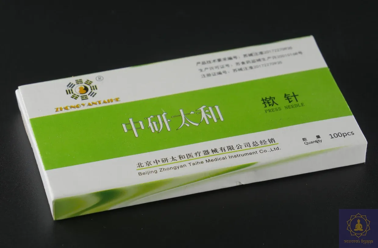 Стерильные ушные аурикулярные иглы Zhongyan Taihe Кнопка 0,25х1,5 мм  100 игл