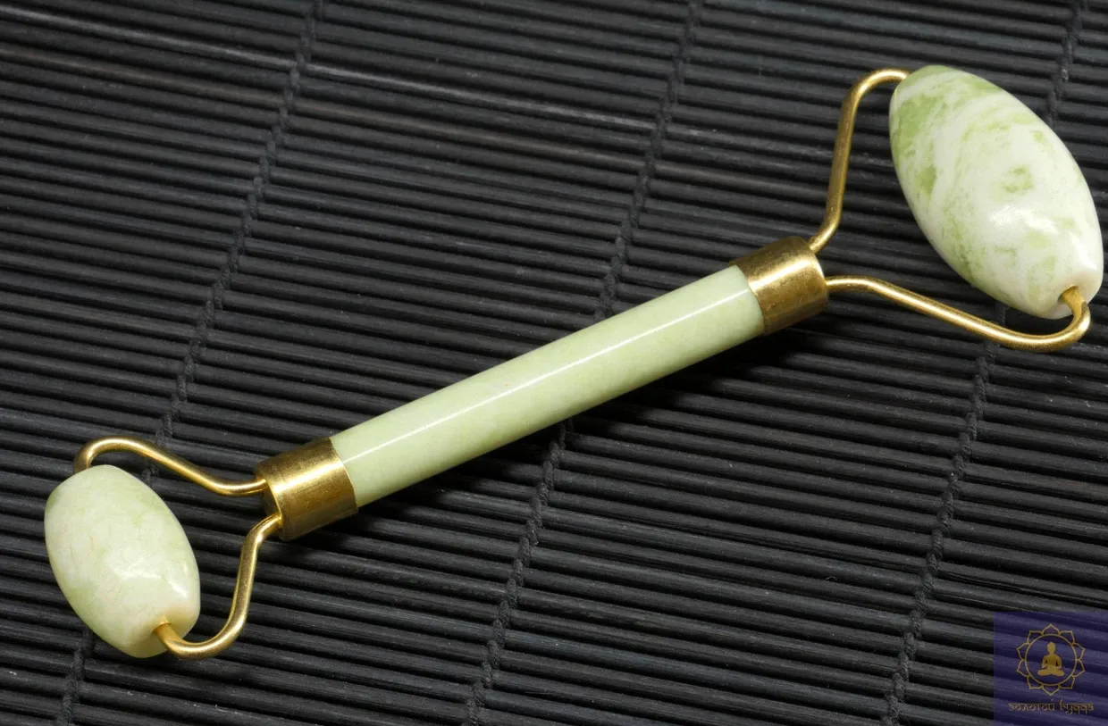 Ролик масажний, нефрит хмарний