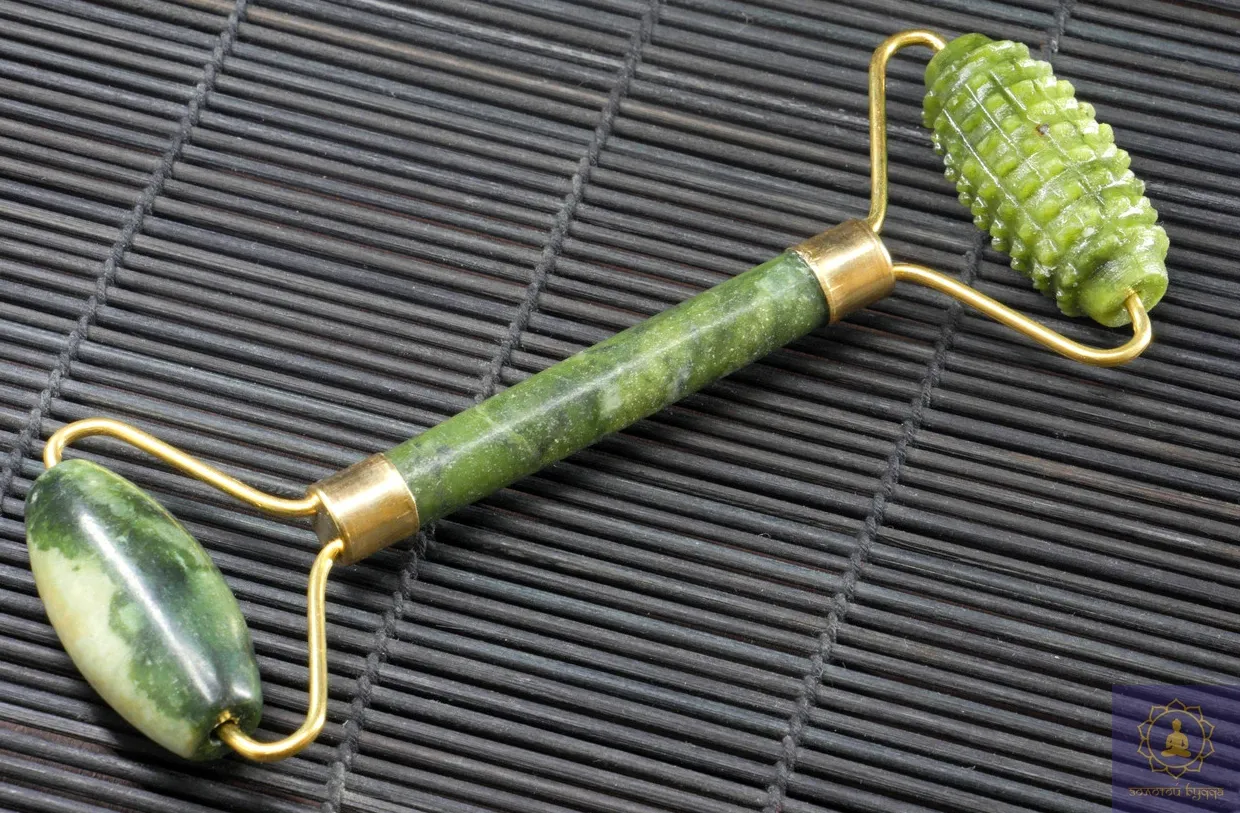 Ролик масажний, нефрит жад 