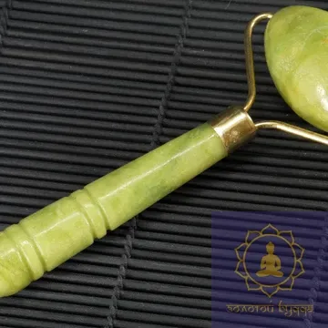 Ролик массажный, нефрит жад односторонний.