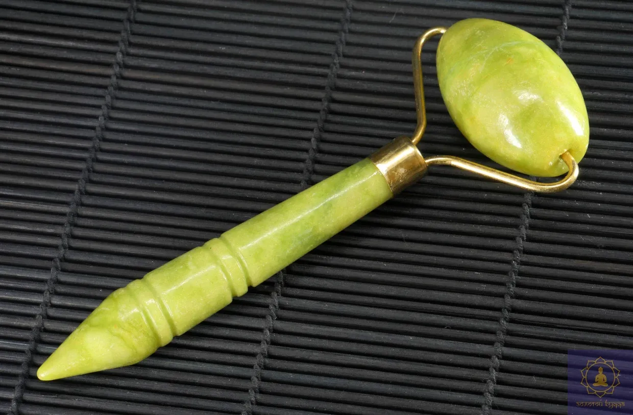 Ролик масажний, нефрит жад односторонній.