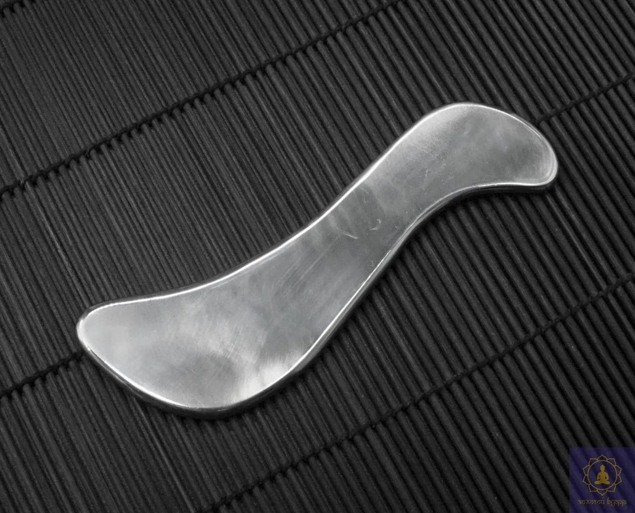 Гуаша скребок нержавеющая сталь, волна