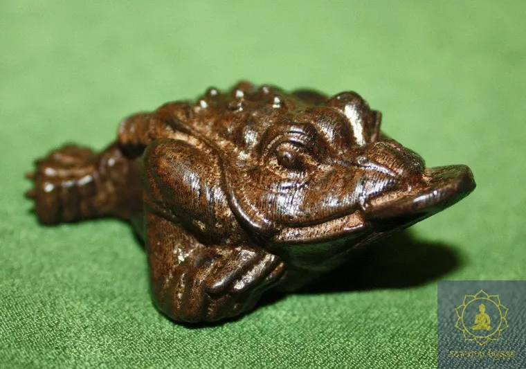 Жаба трехлапая.Резьба по дереву - Рудракша.