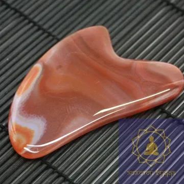 Скребок Гуаша сердолік-агат серце