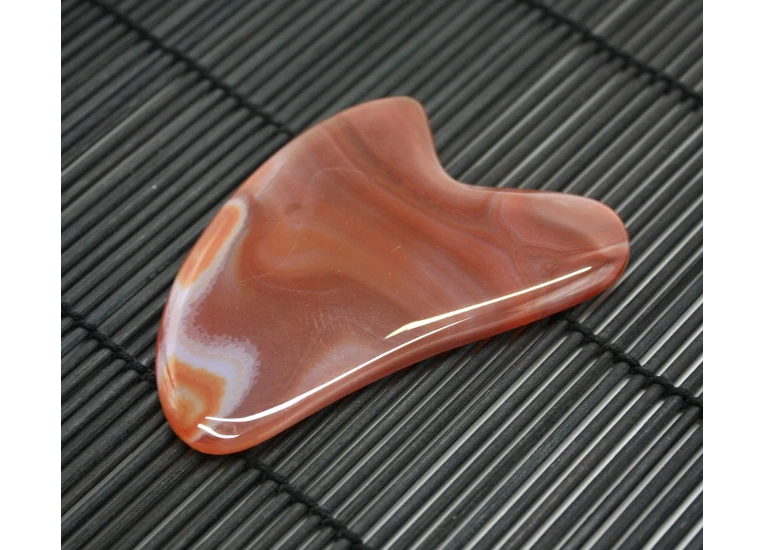 Скребок Гуаша сердолик-агат сердце