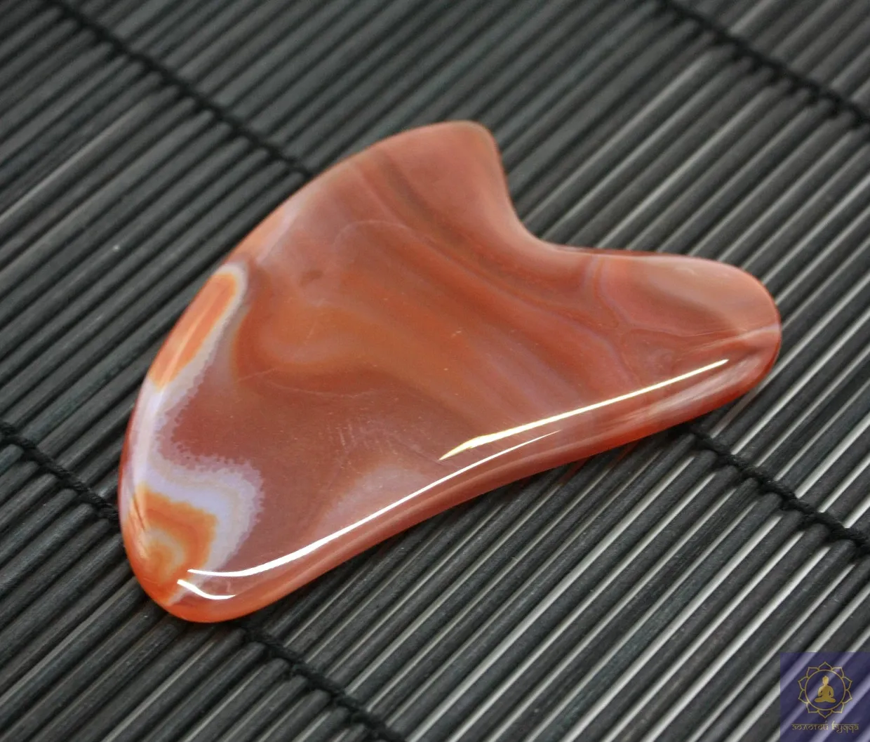 Скребок Гуаша сердолик-агат сердце