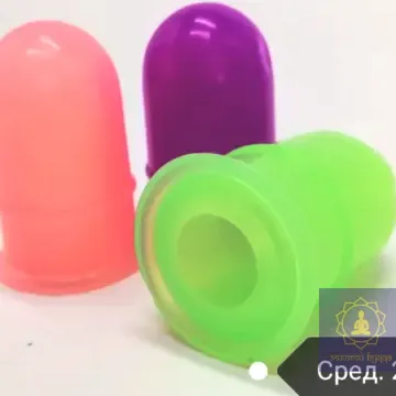 Банка безболісна силіконова для вакуумного масажу середня 4х2,6 см