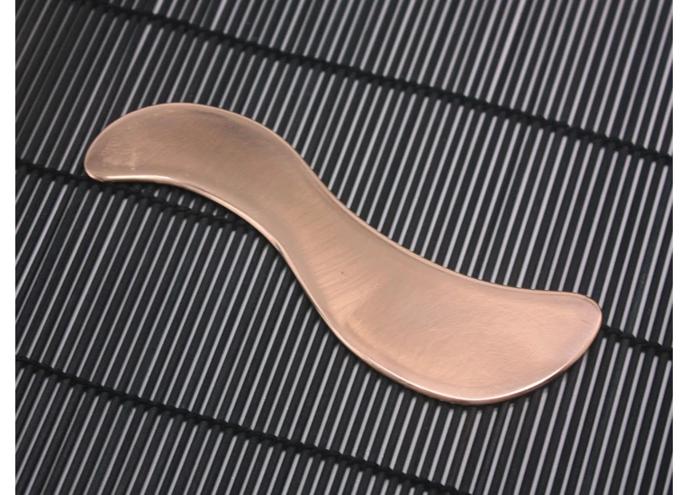 Скребок Гуаша медный, волна