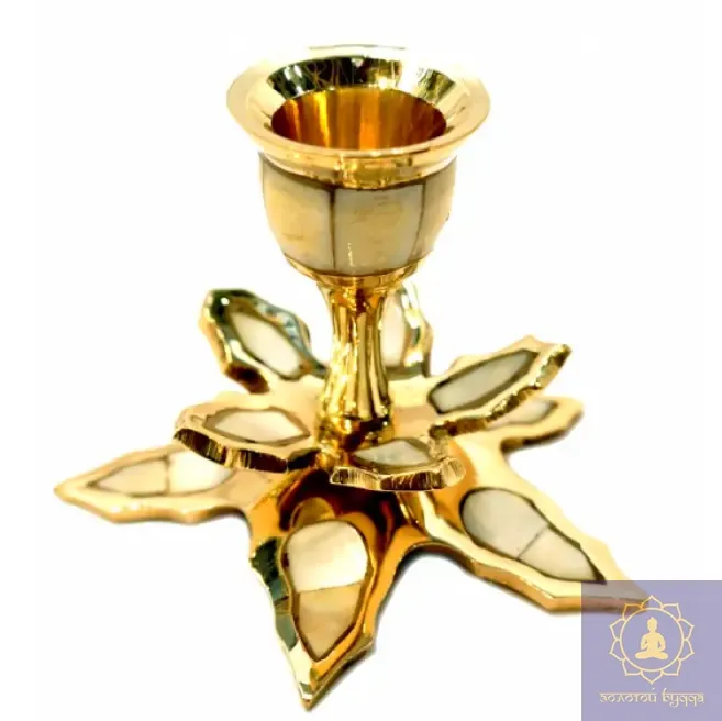 Подсвечник метал с перламутром