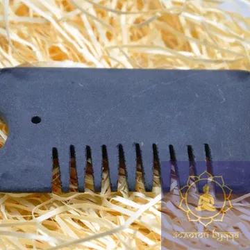 Массажер Гуаша прямой с двумя выемками шунгит