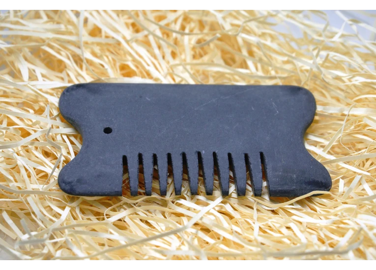 Массажер Гуаша прямой с двумя выемками шунгит