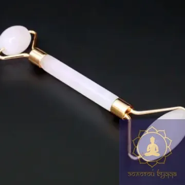 Ролик массажный из розового кварца.