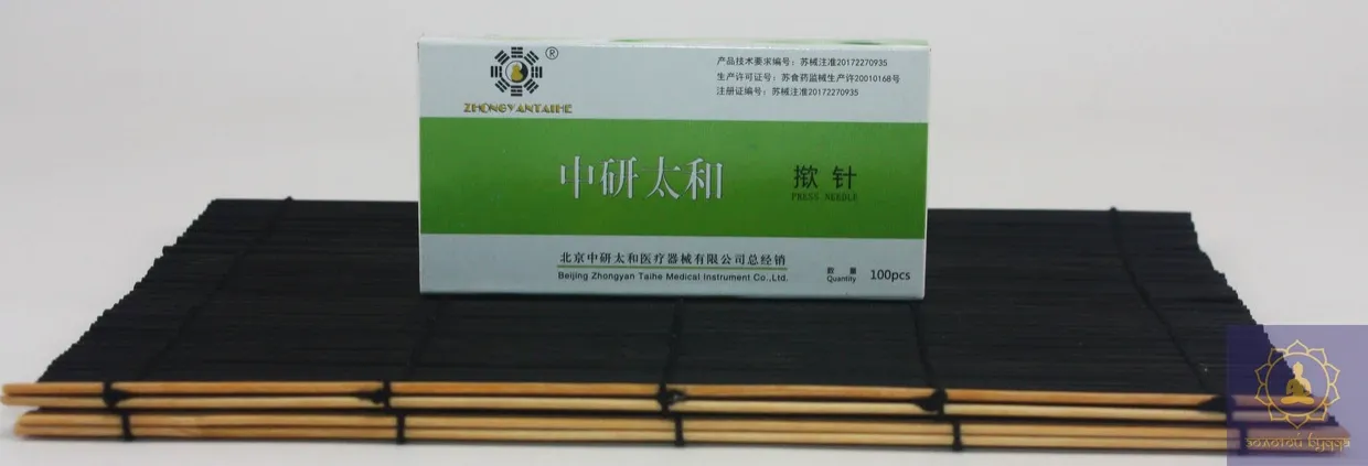 Стерильні аурикулярні вушні голки Zhongyan Taihe Кнопка 0,25х1,5 мм 100 голок