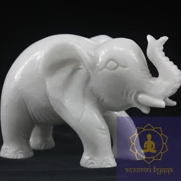 Слон - хобот вверх (мрамор)