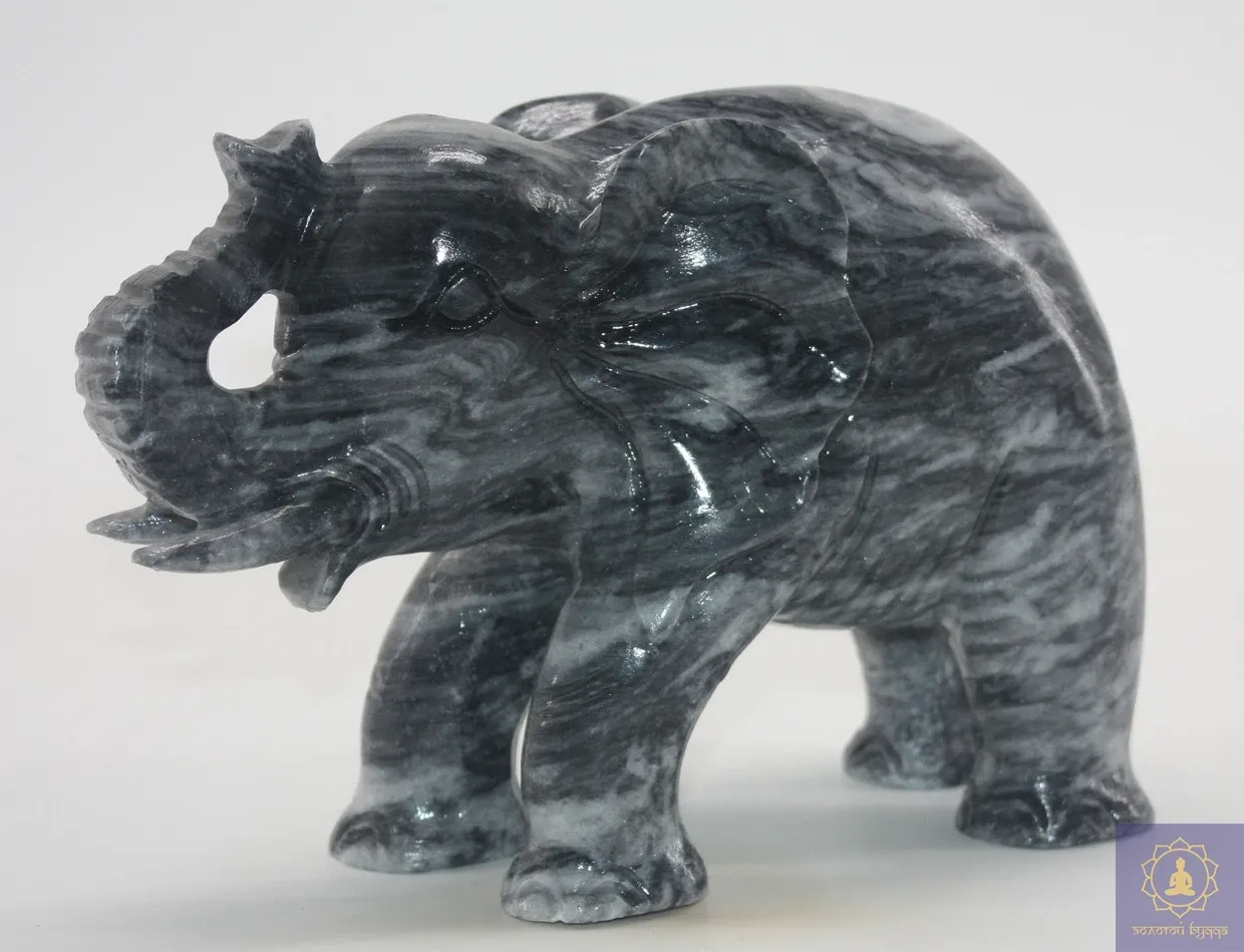 Слон (мрамор черный)