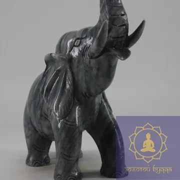Слон (мрамор черный)