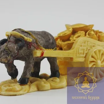 Буйвол с золотом - символ достатка (смола)