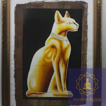 Картина с кошкой (папирус)