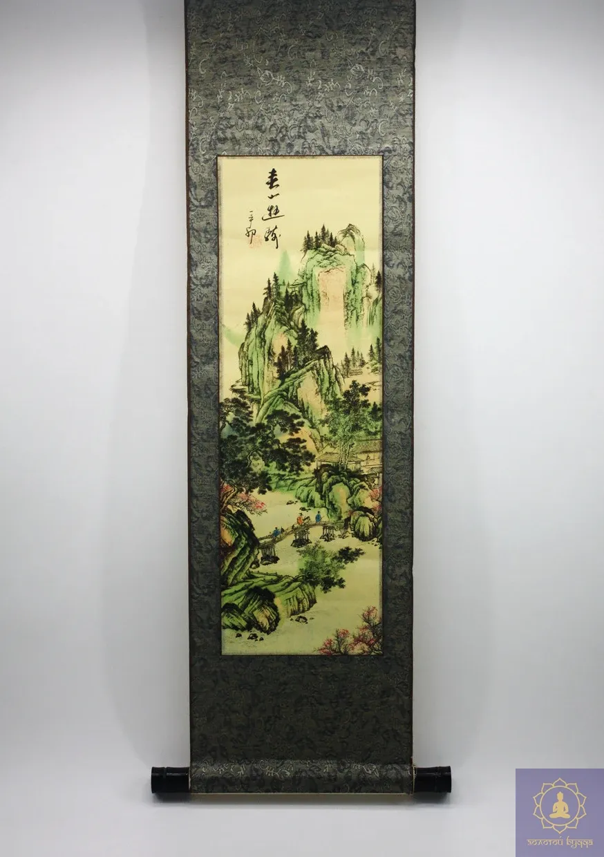 Гобелен - водопад в горах (рисовая бумага)