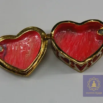 Шкатулка сердце (метал и сусальное золото)