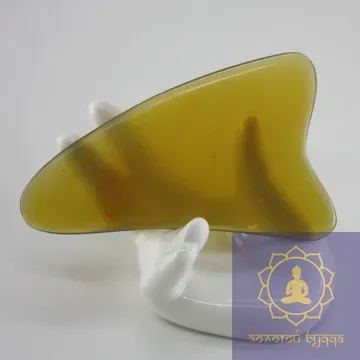 Скребок Гуаша ріг буйвола лапка 2-х пала світла