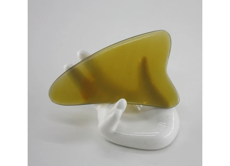 Скребок Гуаша ріг буйвола лапка 2-х пала світла