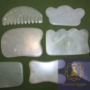 Гуаша скребок набір 9 шт. нефрит