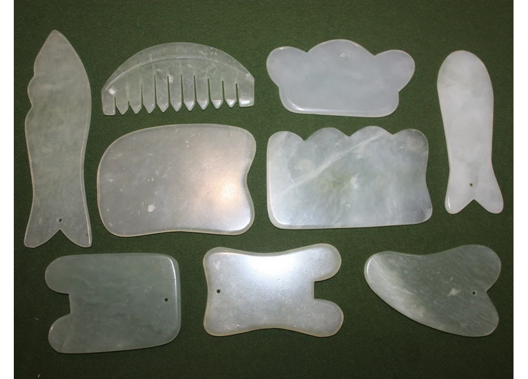 Гуаша скребок набор 9 шт. нефрит