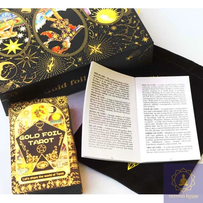 НАБІР З КАРТАМИ ТАРО GOLD FOIL TAROT