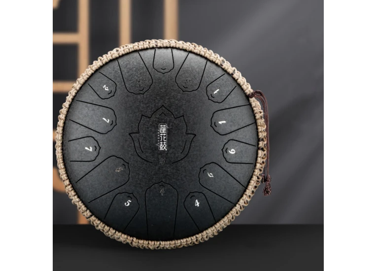 ГЛЮКОФОН HAPPY DRUM 15 НОТ ЧОРНИЙ КАРБОНОВА СТАЛЬ