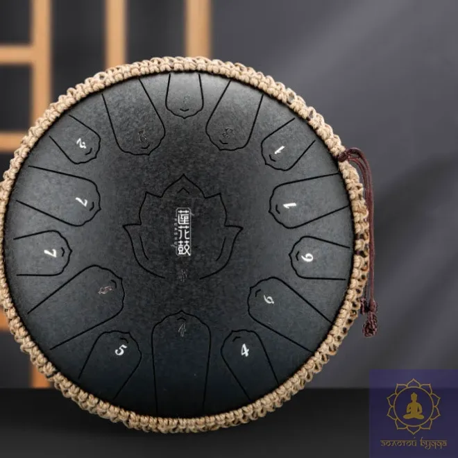 ГЛЮКОФОН HAPPY DRUM 15 НОТ ЧЕРНЫЙ КАРБОНОВАЯ СТАЛЬ