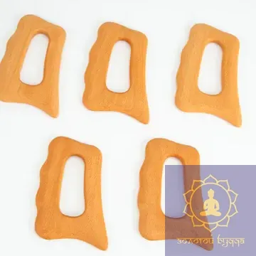 Массажер скребок Квадрат, Бук.