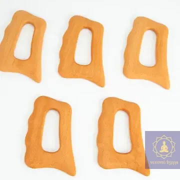 Масажер скребок Квадрат, Бук.