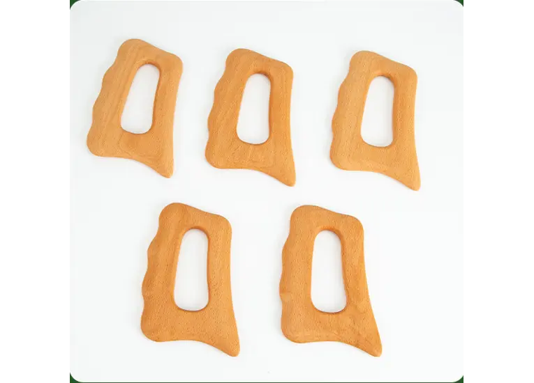 Массажер скребок Квадрат, Бук.