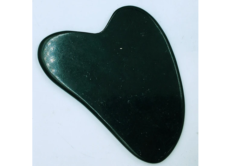 Скребок Гуаша черный нефрит сердце