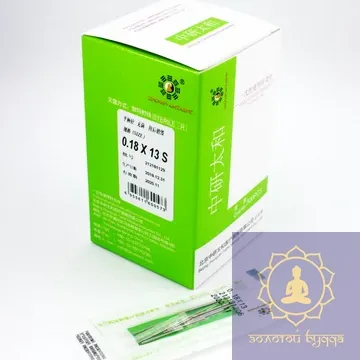 Иглы для акупунктуры и рефлексотерапии Zhongyan Taihe 0,18*13 мм, 500 игл